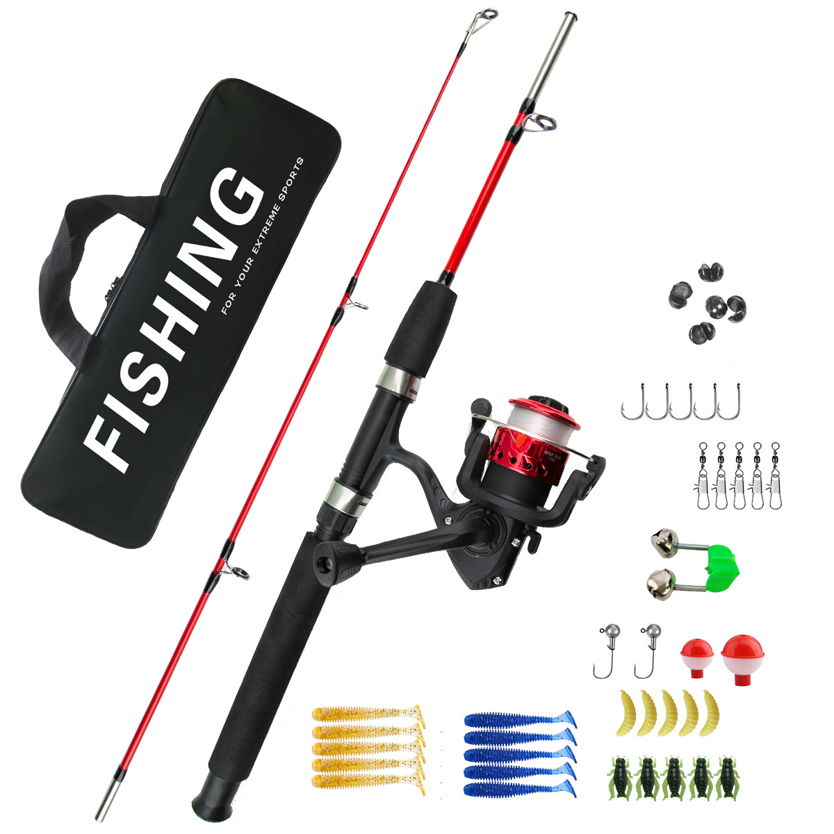 2 Sections Ice Fishing Rod Com – Ice Fishing Reel recenzja i cena