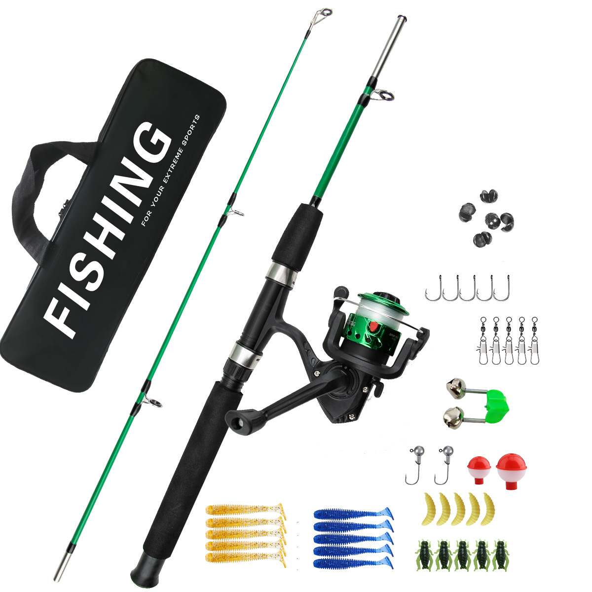 2 Sections Ice Fishing Rod Com – Ice Fishing Reel recenzja i cena