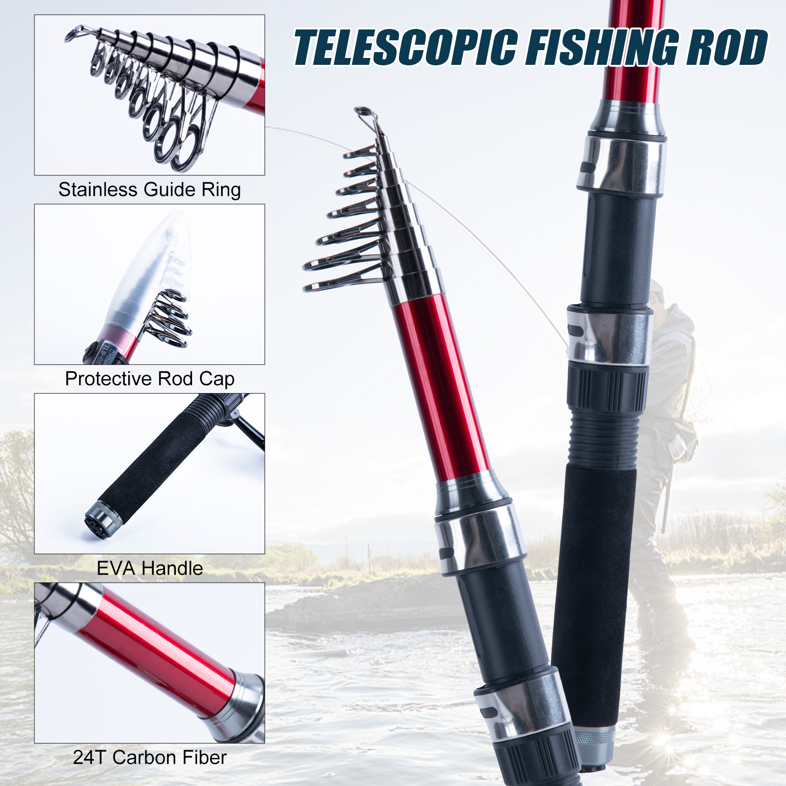 Goture Telescopic Fishing Rod  – Reel Bag recenzja i cena