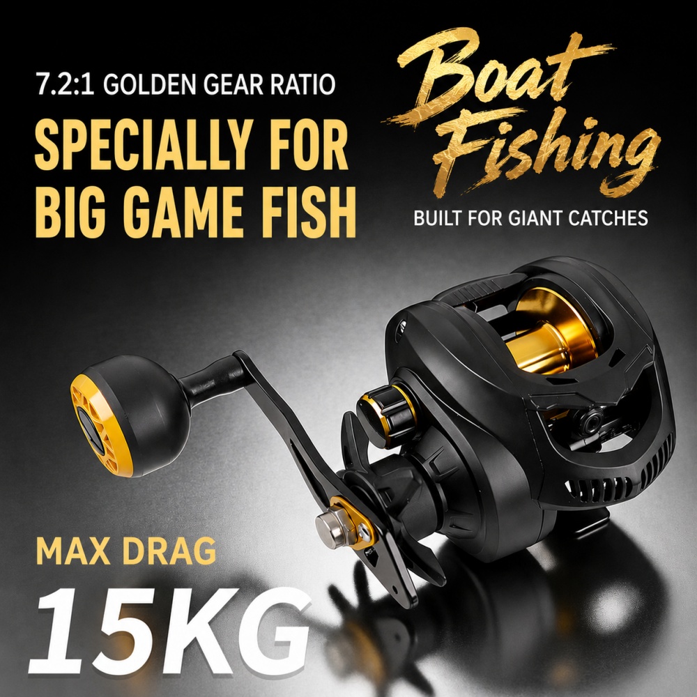 7.2:1 Heavy Duty Baitcasting R – Trolling Reel recenzja i cena