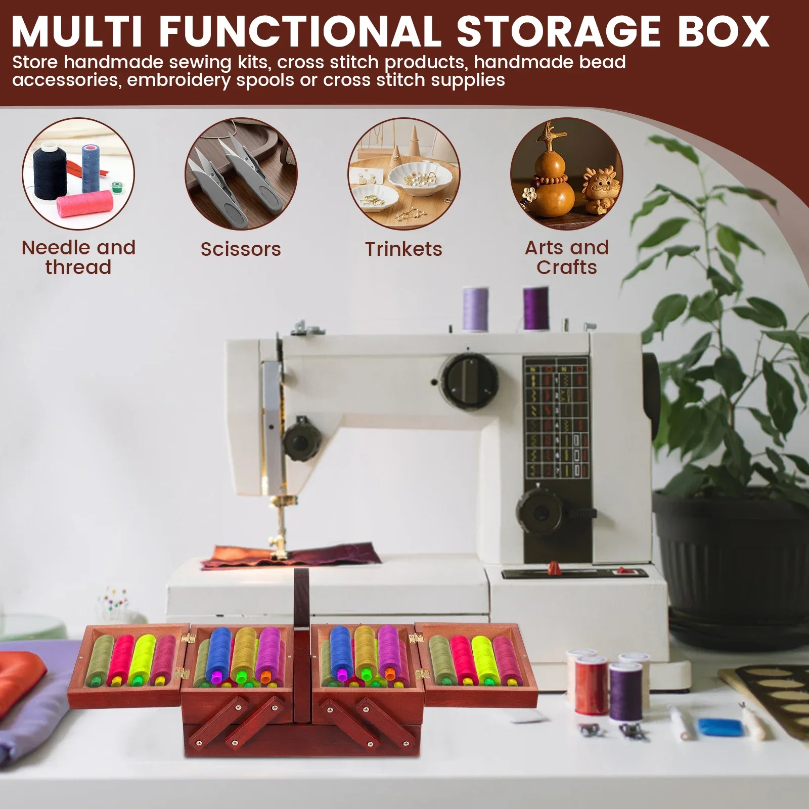 Expandable Sewing Thread Box W – Reel Handle recenzja i cena
